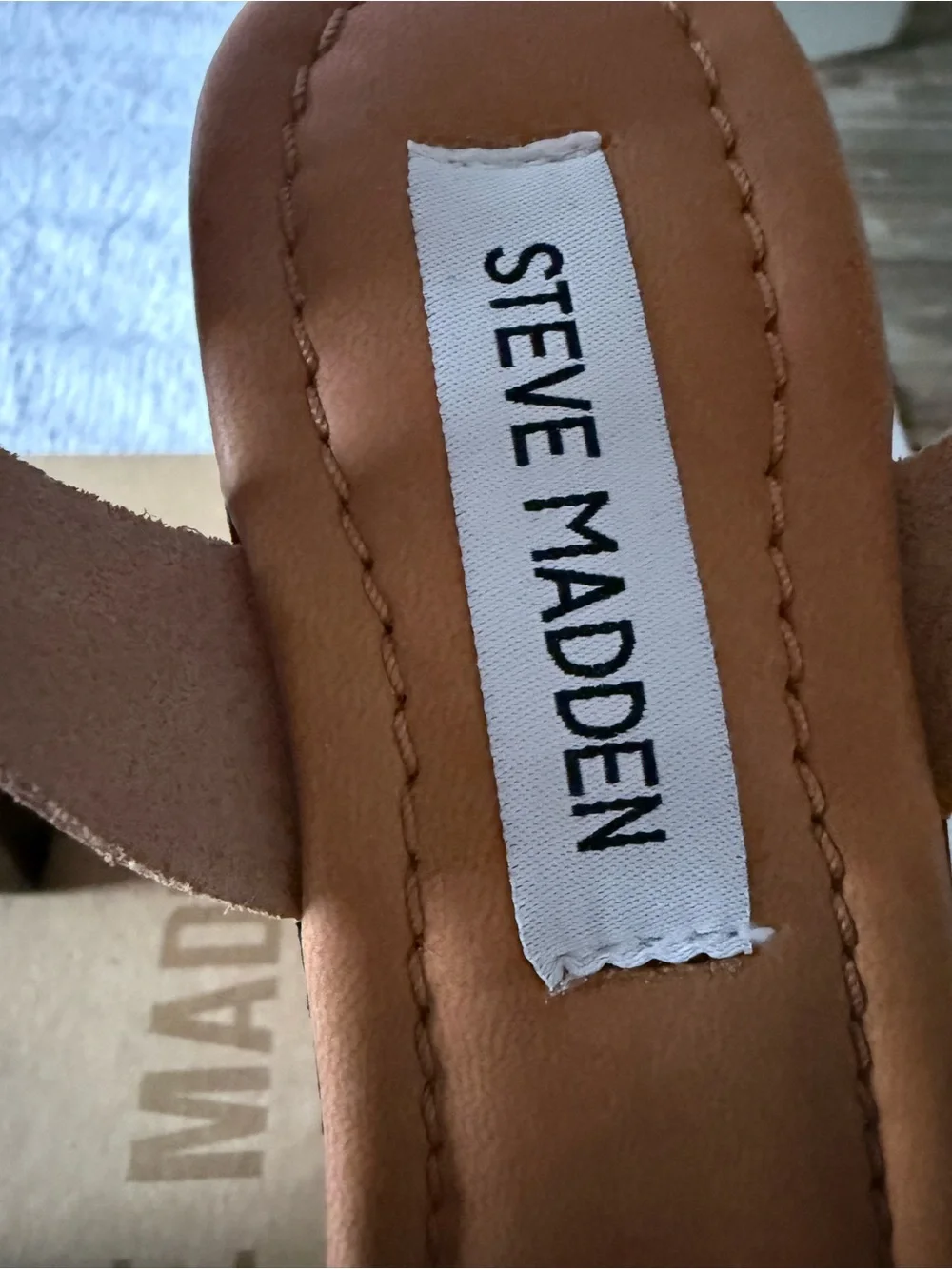 Steve Madden Blush Patent Platform Sandals with Wood Block Heel